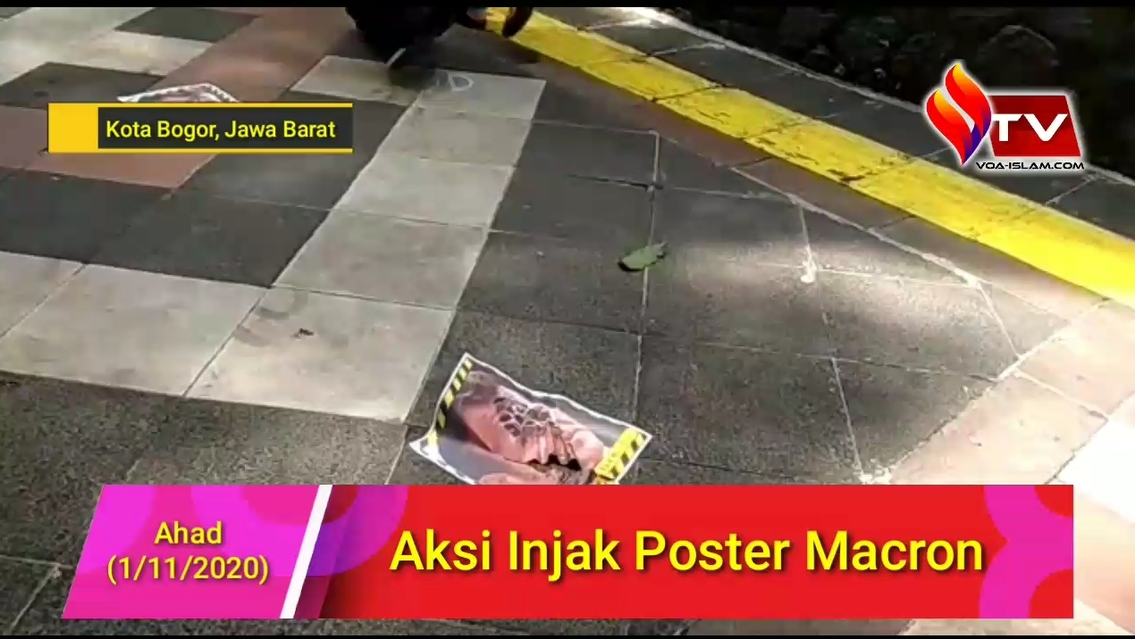 [VIDEO] Aksi Injak Poster Macron di Bogor